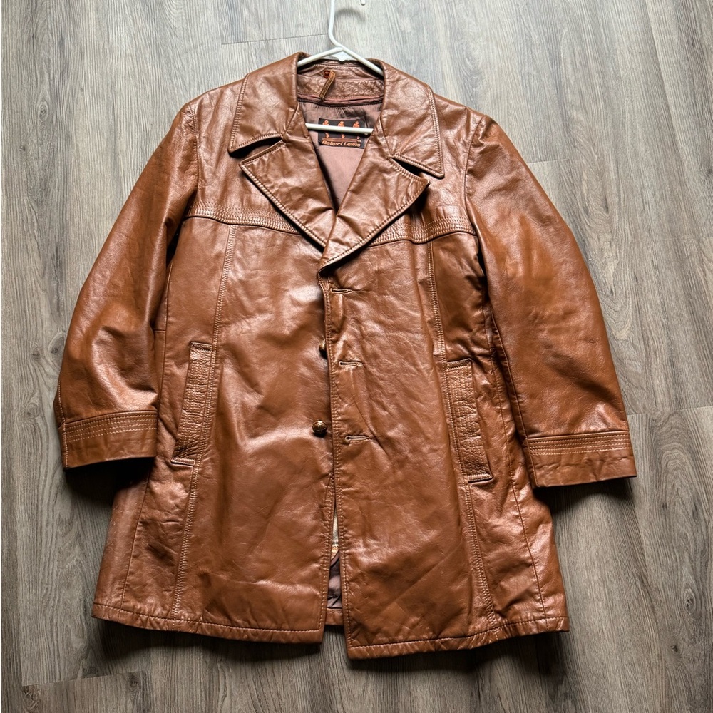 Vintage 70s Robert Lewis chestnut Lambskin Coat